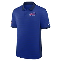 Men's Nike Royal Buffalo Bills Sideline Victory Stripe Dri-FIT Polo