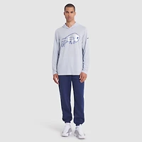 Men's Nike Silver Buffalo Bills 2025 Rivalries Collection Sideline Dri-FIT Long Sleeve Hoodie T-Shirt