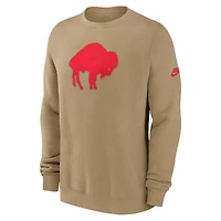 Men's Nike Tan Buffalo Bills Swing Pass Rewind Club Pullover Sweatshirt