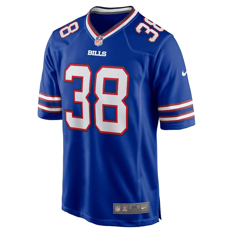 Maillot de match l'équipe Nike Tre Norwood Royal Buffalo Bills pour homme