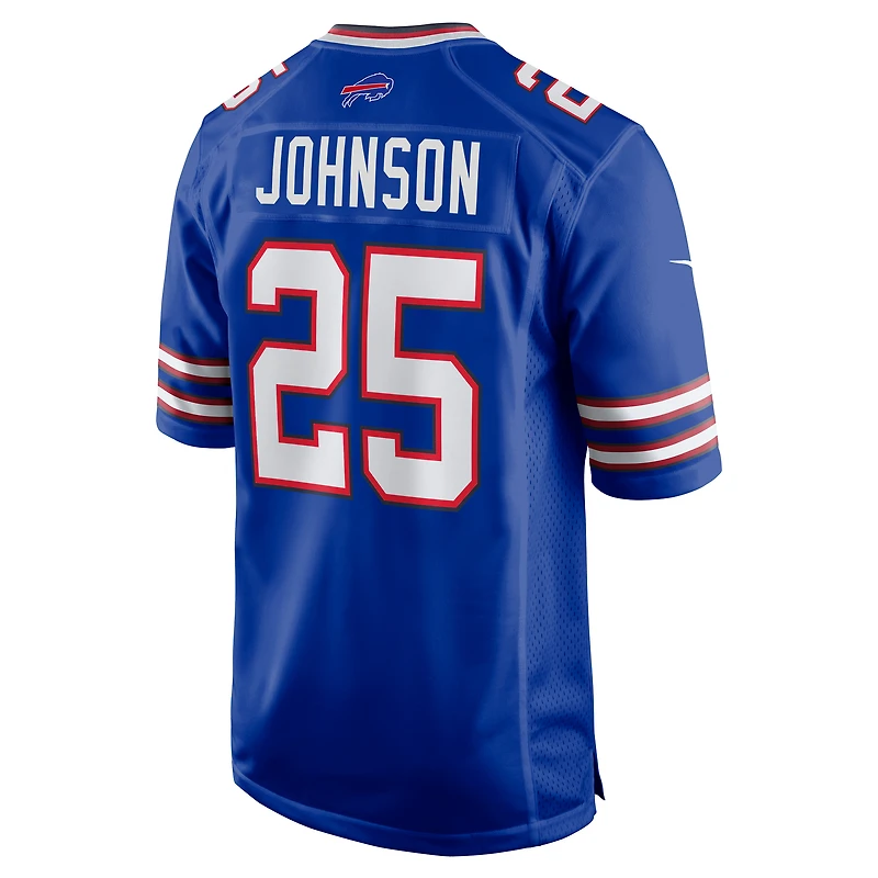 Men's Nike Ty Johnson Royal Buffalo Bills Team Game Jersey