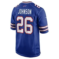 Maillot de match l'équipe Nike Ty Johnson Royal Buffalo Bills pour homme