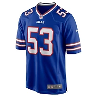 Maillot de joueur match Nike Tyrel Dodson Royal Buffalo Bills pour homme
