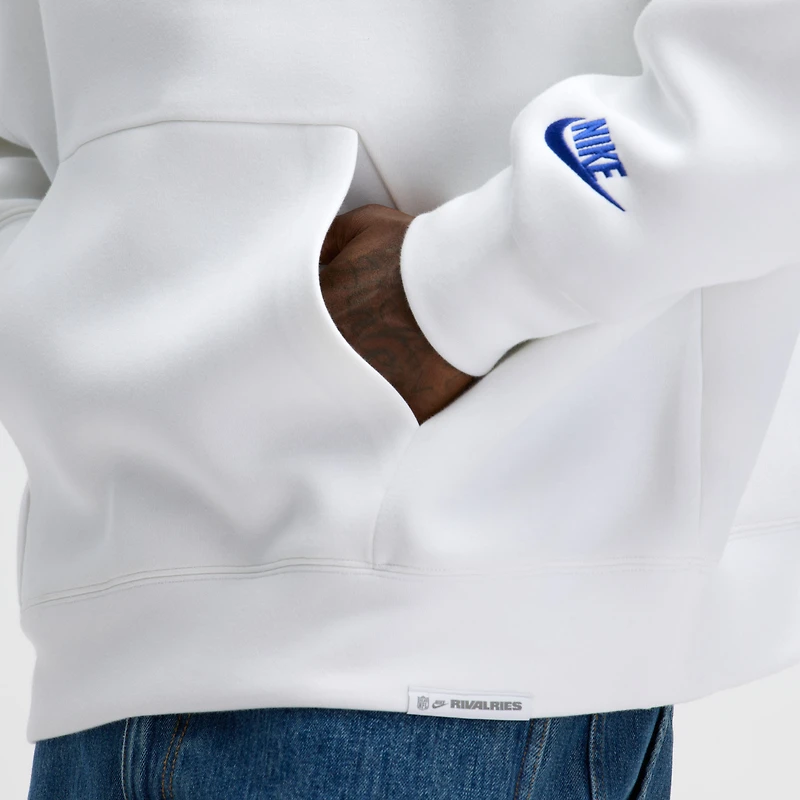 Men's Nike White Buffalo Bills 2025 Rivalries Collection Oversized Tech Fleece Hoodie