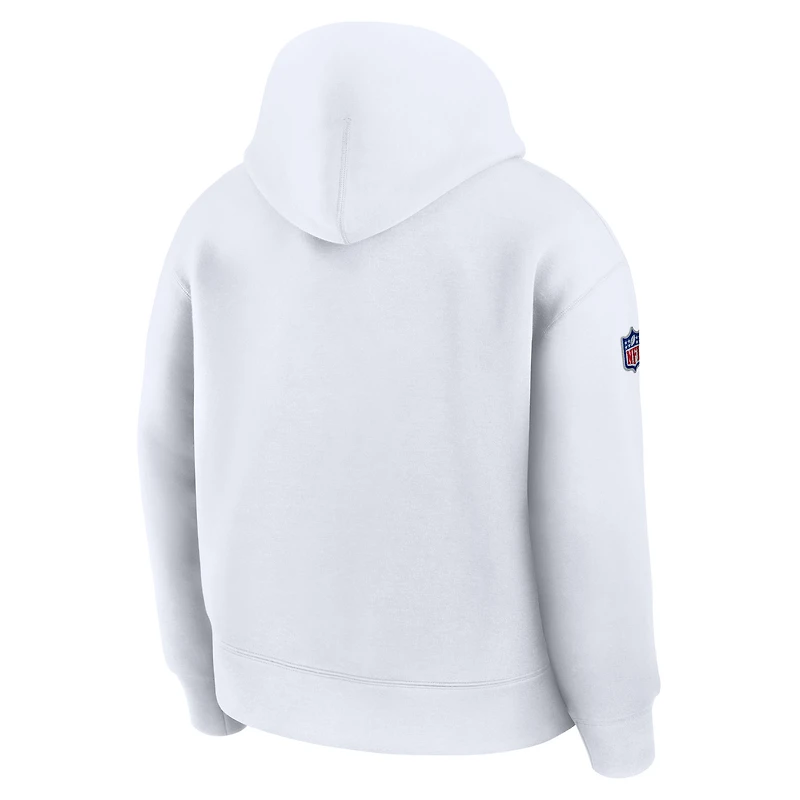 Men's Nike White Buffalo Bills 2025 Rivalries Collection Oversized Tech Fleece Hoodie