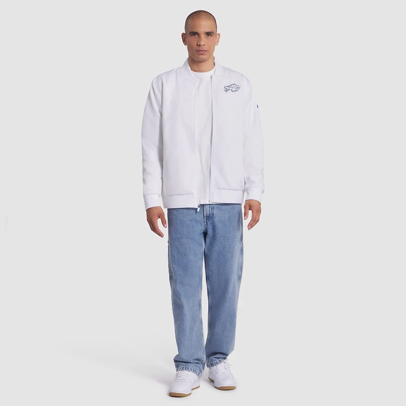 Blouson aviateur Nike blanc à fermeture éclair pour homme, collection Rivalries 2025 des Buffalo Bills