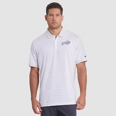 Men's Nike White Buffalo Bills 2025 Rivalries Collection Sideline Victory Striped Dri-FIT Polo
