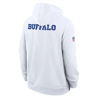 Men's Nike White Buffalo Bills 2025 Rivalries Collection Standard Issue Sideline Dri-FIT Hoodie