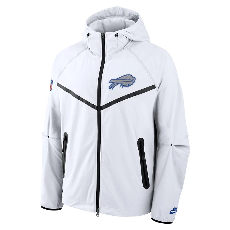 Veste Nike blanche Buffalo Bills 2025 Rivalries Collection Tech Raglan entièrement zippée pour homme