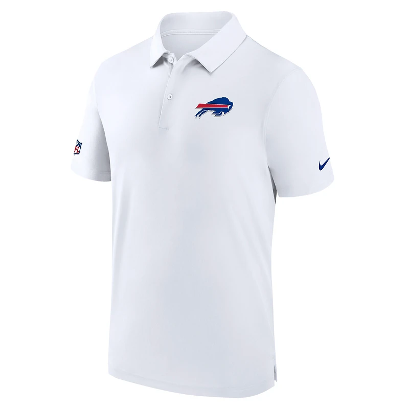 Men's Nike White Buffalo Bills Sideline Coaches Performance Polo