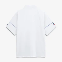 Men's Nike White Buffalo Bills Sideline Short Sleeve Quarter-Zip Coaches Jacket