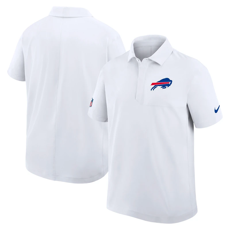 Men's Nike White Buffalo Bills Sideline Woven Dri-FIT Polo