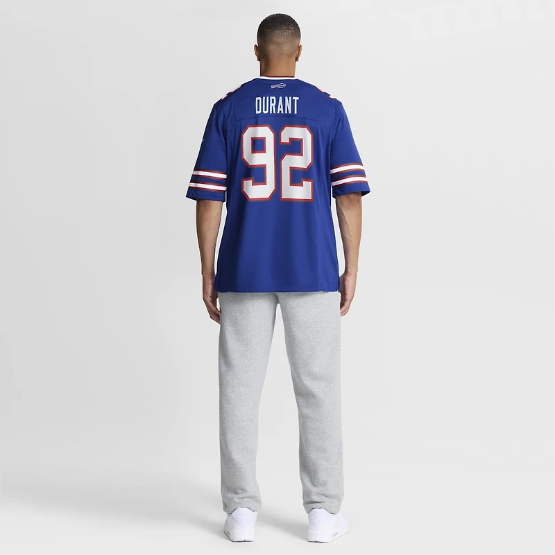 Men's Nike Zane Durant Royal Buffalo Bills Team Game Jersey
