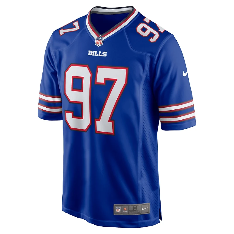 Men's Nike Zion Logue  Royal Buffalo Bills Team Game Jersey