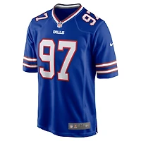 Men's Nike Zion Logue  Royal Buffalo Bills Team Game Jersey