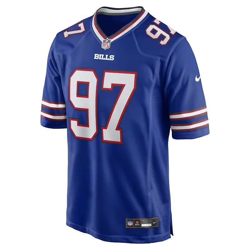 Maillot de match d'équipe Nike Zion Logue Royal Buffalo Bills pour homme