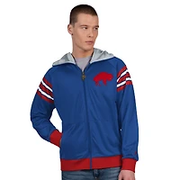 Men's Pro Player Royal/Red Buffalo Bills Retro Helmet Full-Zip Hooded Track Jacket