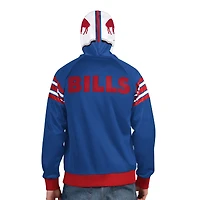 Men's Pro Player Royal/Red Buffalo Bills Retro Helmet Full-Zip Hooded Track Jacket
