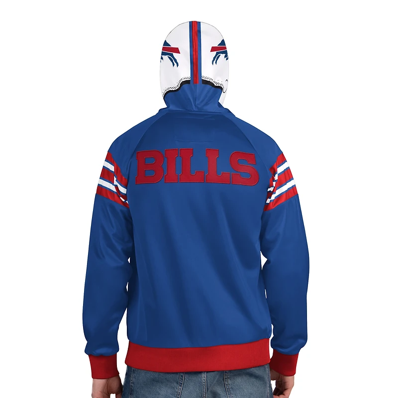 Veste de survêtement à capuche entièrement zippée Pro Player pour homme, bleu royal/blanc, Buffalo Bills Helmet