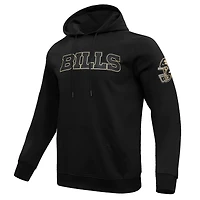 Men's Pro Standard Black Buffalo Bills Classic Chenille Pullover Hoodie