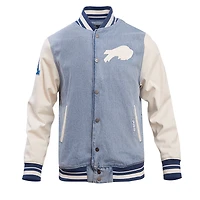 Men's Pro Standard  Denim Buffalo Bills Varsity Blues Full-Snap Jacket