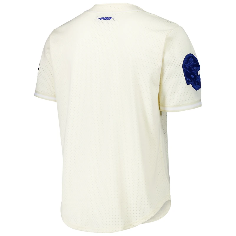 Men's Pro Standard Josh Allen Cream Buffalo Bills Name & Number Triple Tonal Button-Up Baseball Jersey