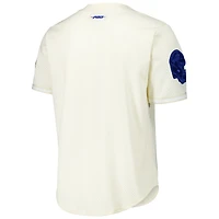 Men's Pro Standard Josh Allen Cream Buffalo Bills Name & Number Triple Tonal Button-Up Baseball Jersey