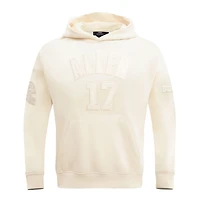 Sweat à capuche Pro Standard pour hommes Josh Allen crème Buffalo Bills nom et numéro du joueur