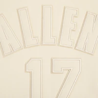 Sweat à capuche Pro Standard pour hommes Josh Allen crème Buffalo Bills nom et numéro du joueur