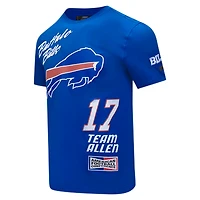 T-shirt avec nom et numéro de joueur Pro Standard Josh Allen Royal Buffalo Bills Fast Lane pour hommes