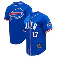 Maillot de baseball boutonné en maille Pro Standard Josh Allen Royal Buffalo Bills pour hommes