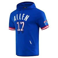 Men's Pro Standard Josh Allen Royal Buffalo Bills Player Name & Number Hoodie T-Shirt