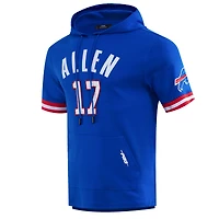 T-shirt à capuche avec nom et numéro du joueur Pro Standard Josh Allen Royal Buffalo Bills pour homme