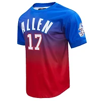 Men's Pro Standard Josh Allen Royal Buffalo Bills Player Name & Number Ombre Mesh T-Shirt