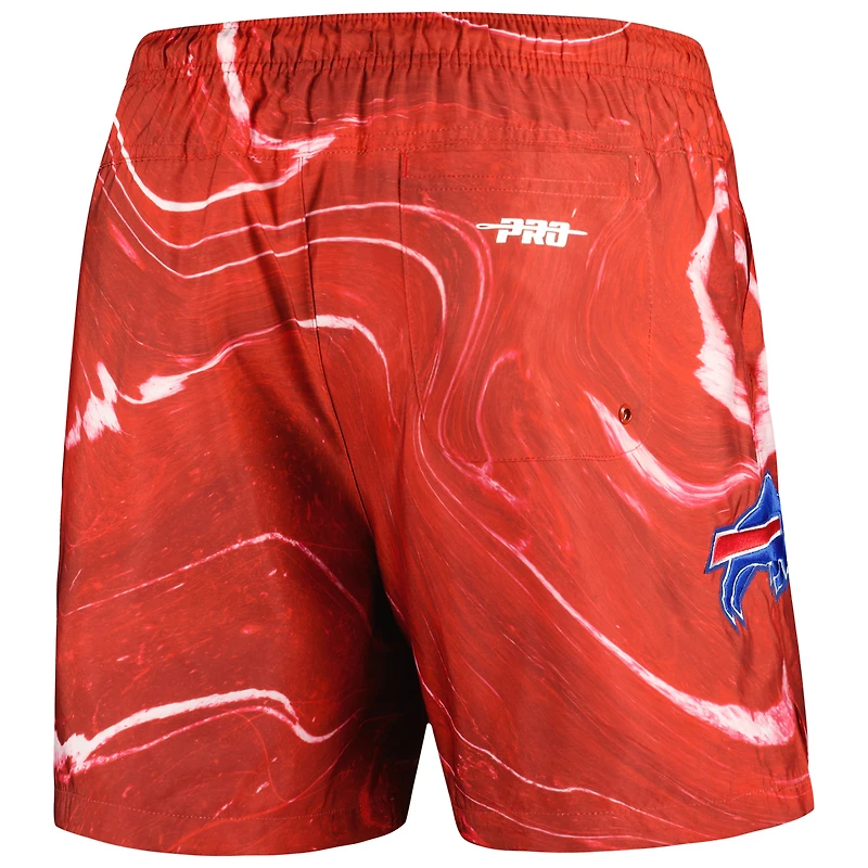 Men's Pro Standard Red Buffalo Bills Allover Marble Print Shorts
