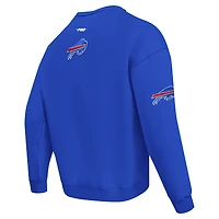 Men's Pro Standard Royal Buffalo Bills Turn It Up Drop Shoulder Pullover Sweatshirt