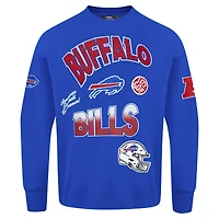 Men's Pro Standard Royal Buffalo Bills Turn It Up Drop Shoulder Pullover Sweatshirt