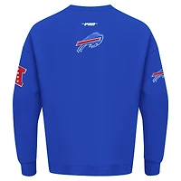 Men's Pro Standard Royal Buffalo Bills Turn It Up Drop Shoulder Pullover Sweatshirt