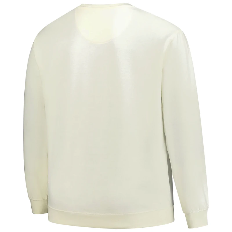 Sweat-shirt polaire Buffalo Bills crème pour homme, coupe grande taille