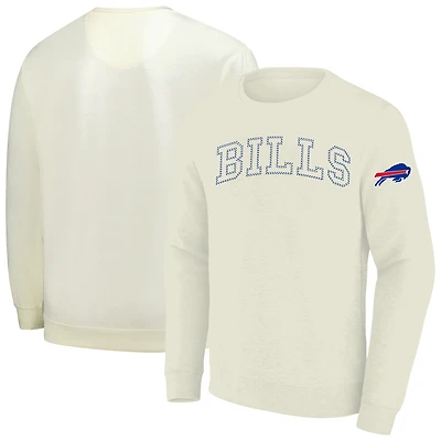 Sweat-shirt polaire Buffalo Bills crème pour homme, coupe grande taille
