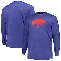 Men's Profile  Heather Royal Buffalo Bills Big & Tall Throwback Long Sleeve T-Shirt