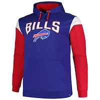 Men's Profile Royal Buffalo Bills Big & Tall Trench Battle Pullover Hoodie