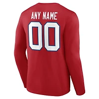 Men's Buffalo Bills Team Authentic Classic Personalized Name & Number Long Sleeve T-Shirt