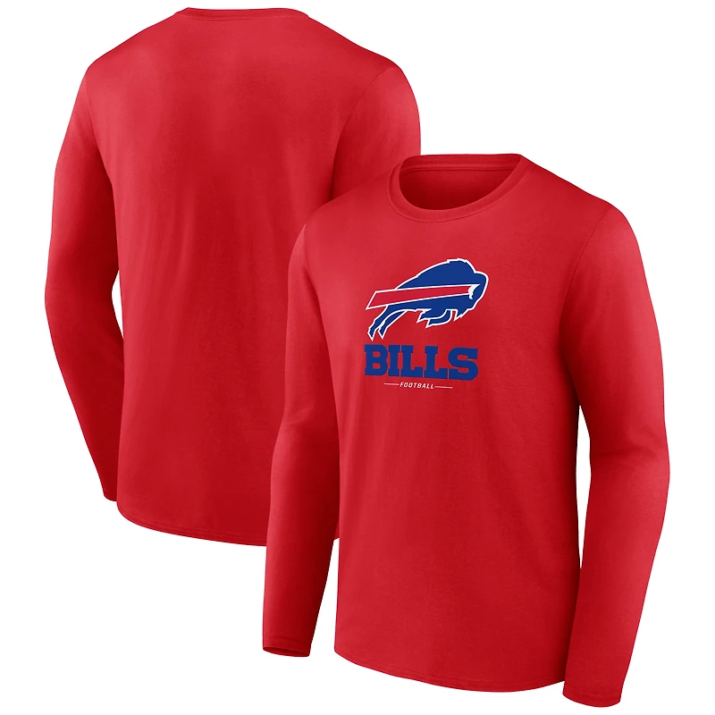 Men's  Royal Buffalo Bills Team Lockup Long Sleeve T-Shirt