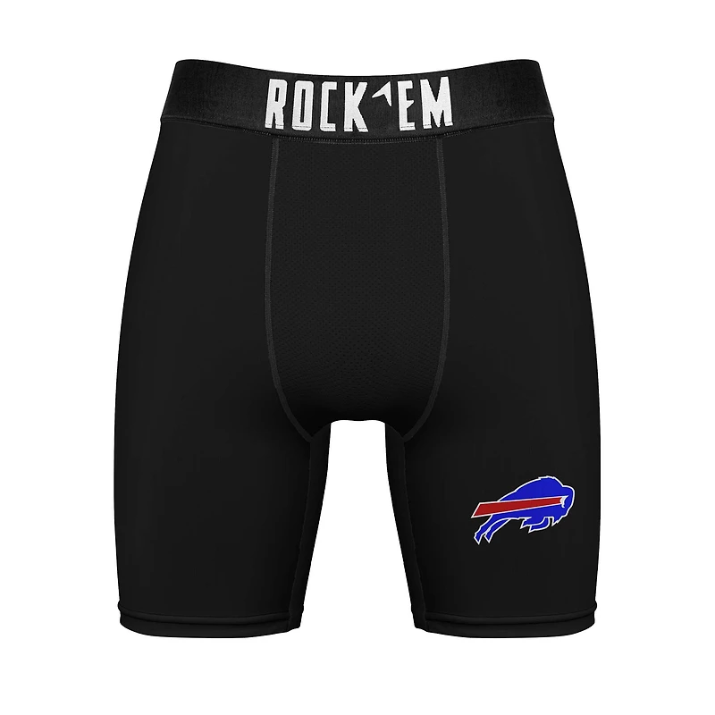 Pack combiné de chaussettes et caleçons boxeurs Rock Em Socks Buffalo Bills Primary Crew pour hommes