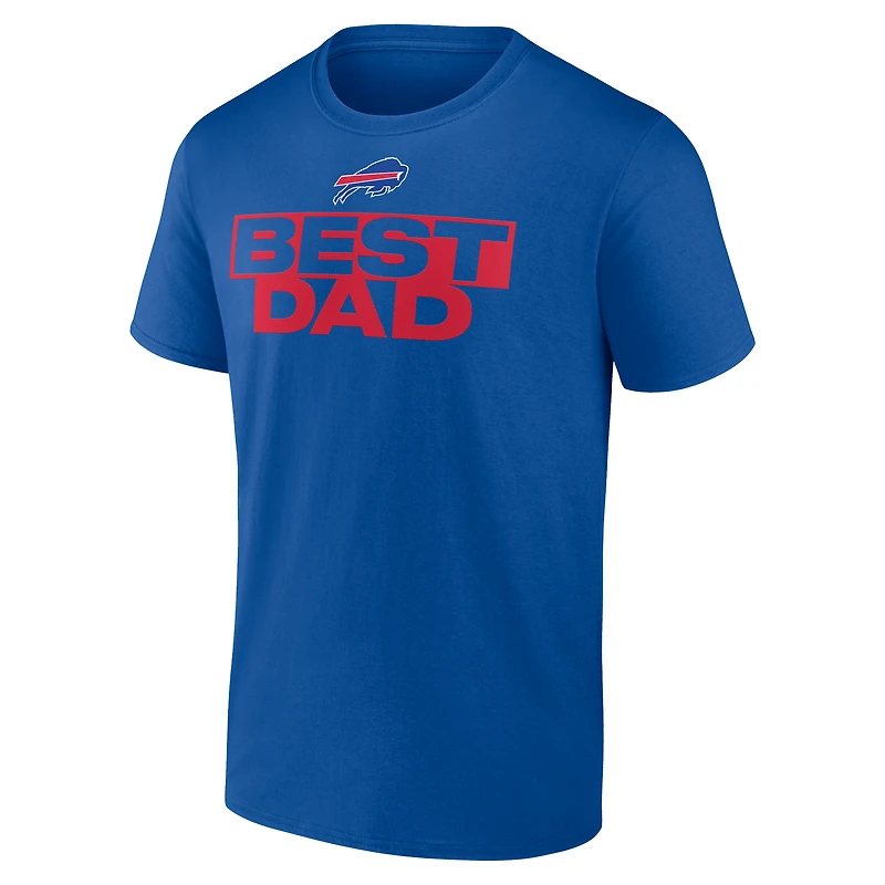 T-shirt pour homme des Royal Buffalo Bills « Meilleur papa » la fête pères