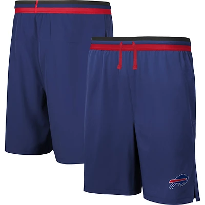 Royal Buffalo Bills Cool Down Short d'entraînement élastique tricolore pour homme