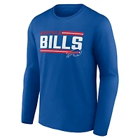 Men's  Royal Buffalo Bills On Side Stripe Long Sleeve T-Shirt