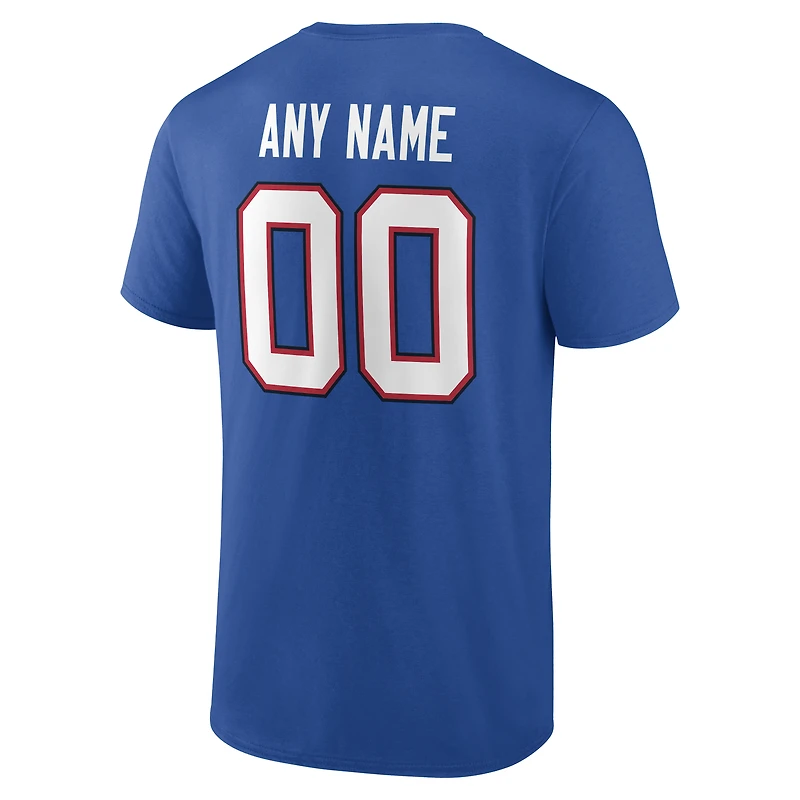 Men's Red Buffalo Bills Team Authentic Personalized Name & Number T-Shirt