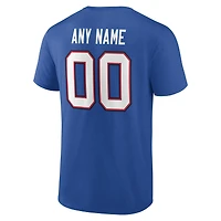 Men's Red Buffalo Bills Team Authentic Personalized Name & Number T-Shirt